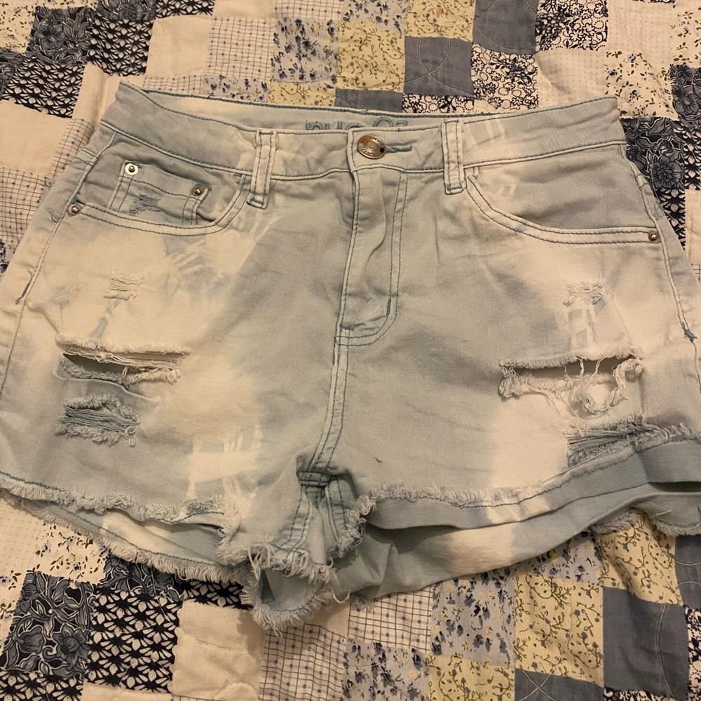 Tie-dye Blue & White shorts
